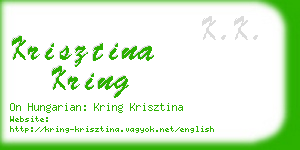 krisztina kring business card